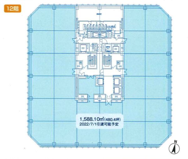 平河町森タワー12階平面図