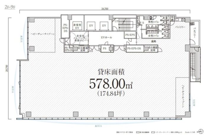 PMO田町Ⅲ平面図