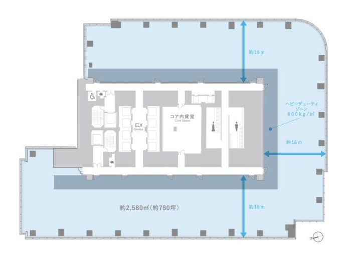 東京トーチ常盤橋タワー平面図