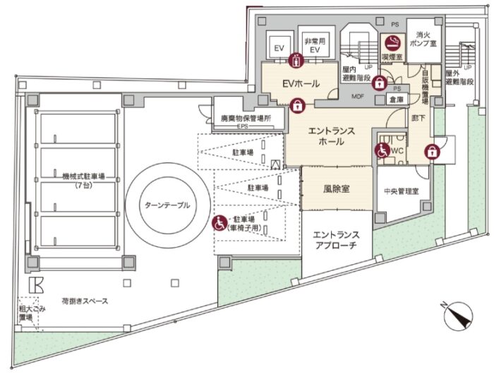 フレンドビルディング 敷地配置図