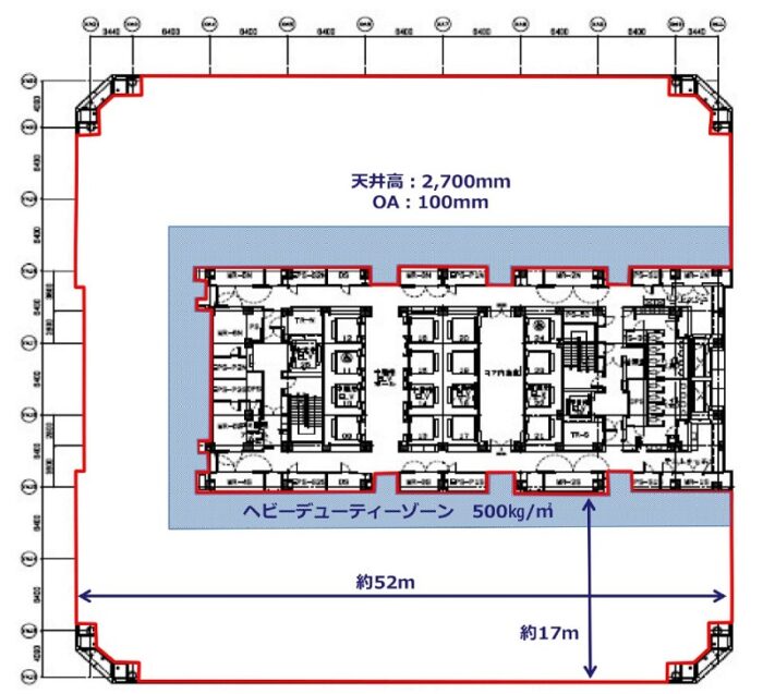 晴海アイランドトリトンスクエアオフィスタワーＹ棟 基準階平面図