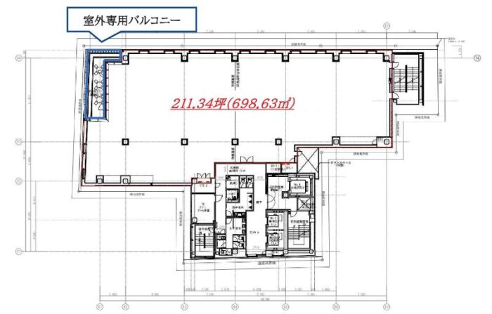 プライム銀座柳通りビル 貸室8F 図面