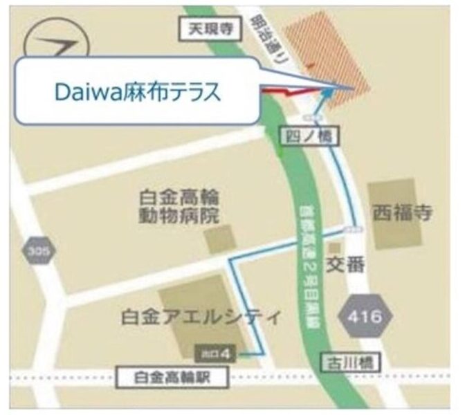 Daiwa麻布テラス地図