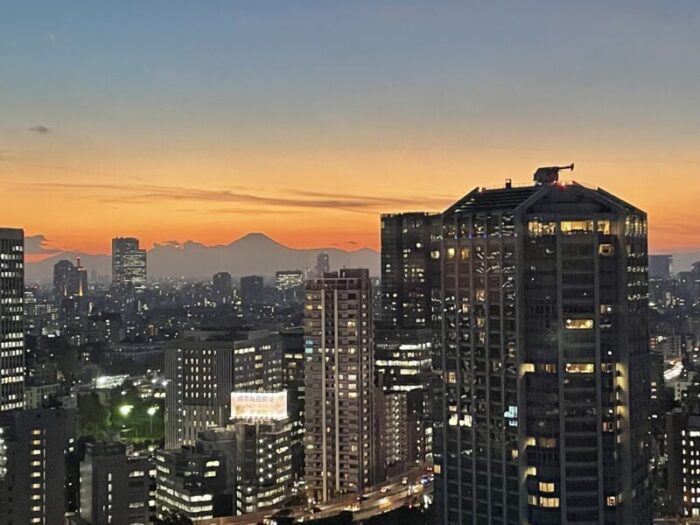 芝公園フロントタワー 富士山と夕焼け