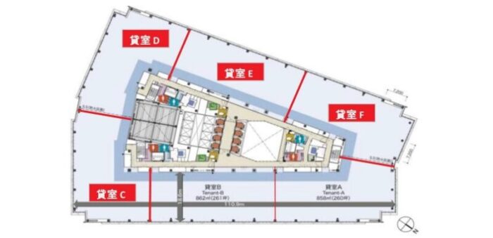 横浜アイマークプレイス平面図
