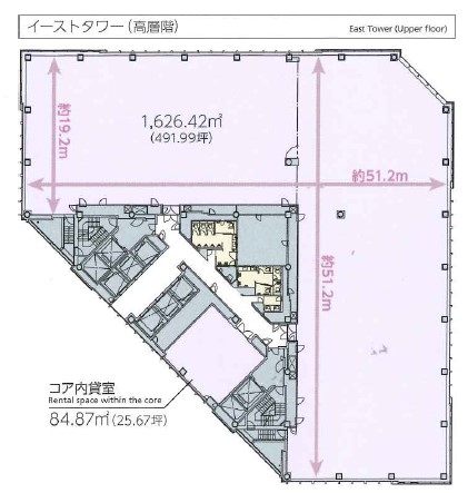 オフィスフロア 高層基準階