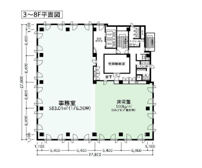 茅場町ブロードスクエア基準階平面図