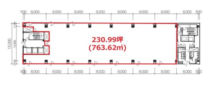 銀座ファーストビルオフィスフロア平面図