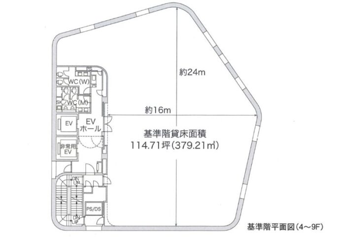 ヒューリック青山第2ビル基準階平面図