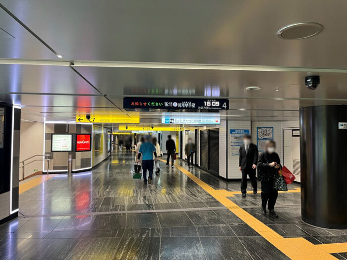 並木館　経路１　銀座駅改札