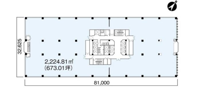青山ビル基準階平面図