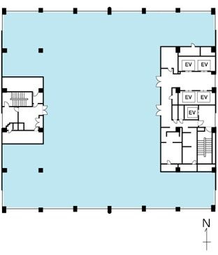日新ビルの基準階平面図