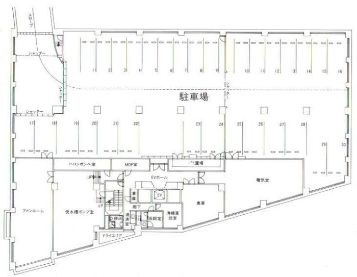 KDX東品川地下1階平面図