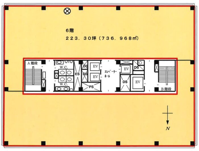 龍名館本店ビルの平面図