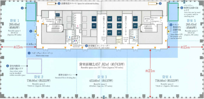 日本生命浜松町クレアタワーの平面図