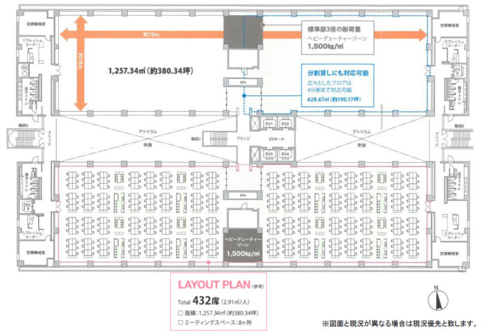 TF西台の平面図