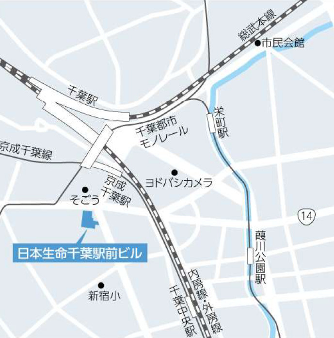 日本生命千葉駅前ビルの地図