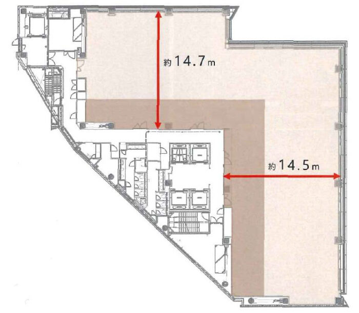 プライム高輪ゲートウェイの3階平面図