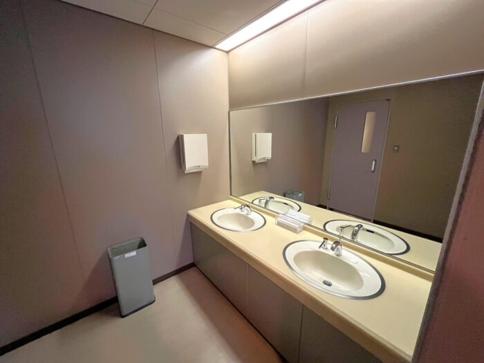 女性用トイレの手洗いスペース