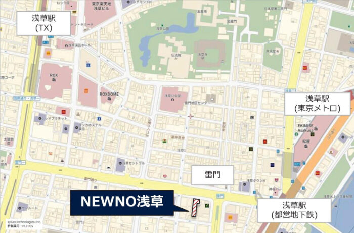 NEWNO浅草の地図