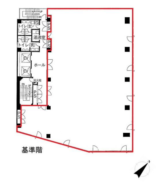 TK五反田8階の平面図