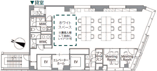 Bizflex神田の平面図