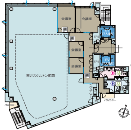 人形町PREX　9階平面図