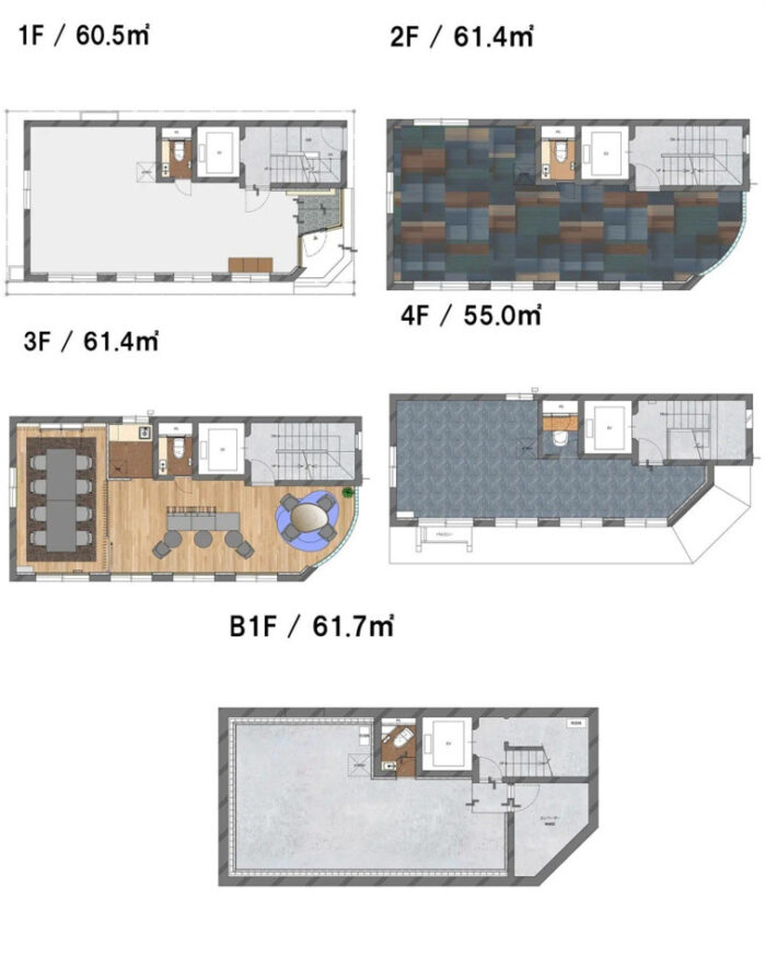 GRAN+ASAKUSABASHI‐Ⅱ　平面図一覧