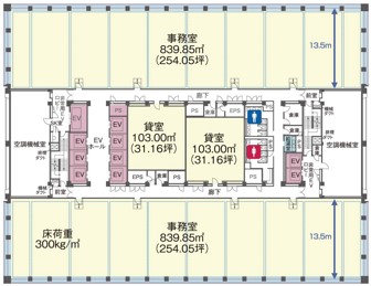 新宿三井ビルディング　平面図