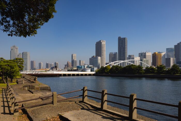 浜離宮恩賜庭園から望む隅田川
