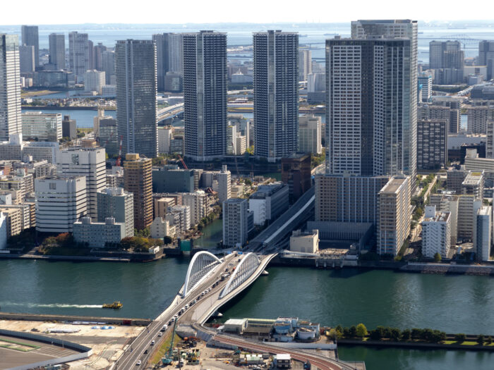 隅田川と築地橋(東京)